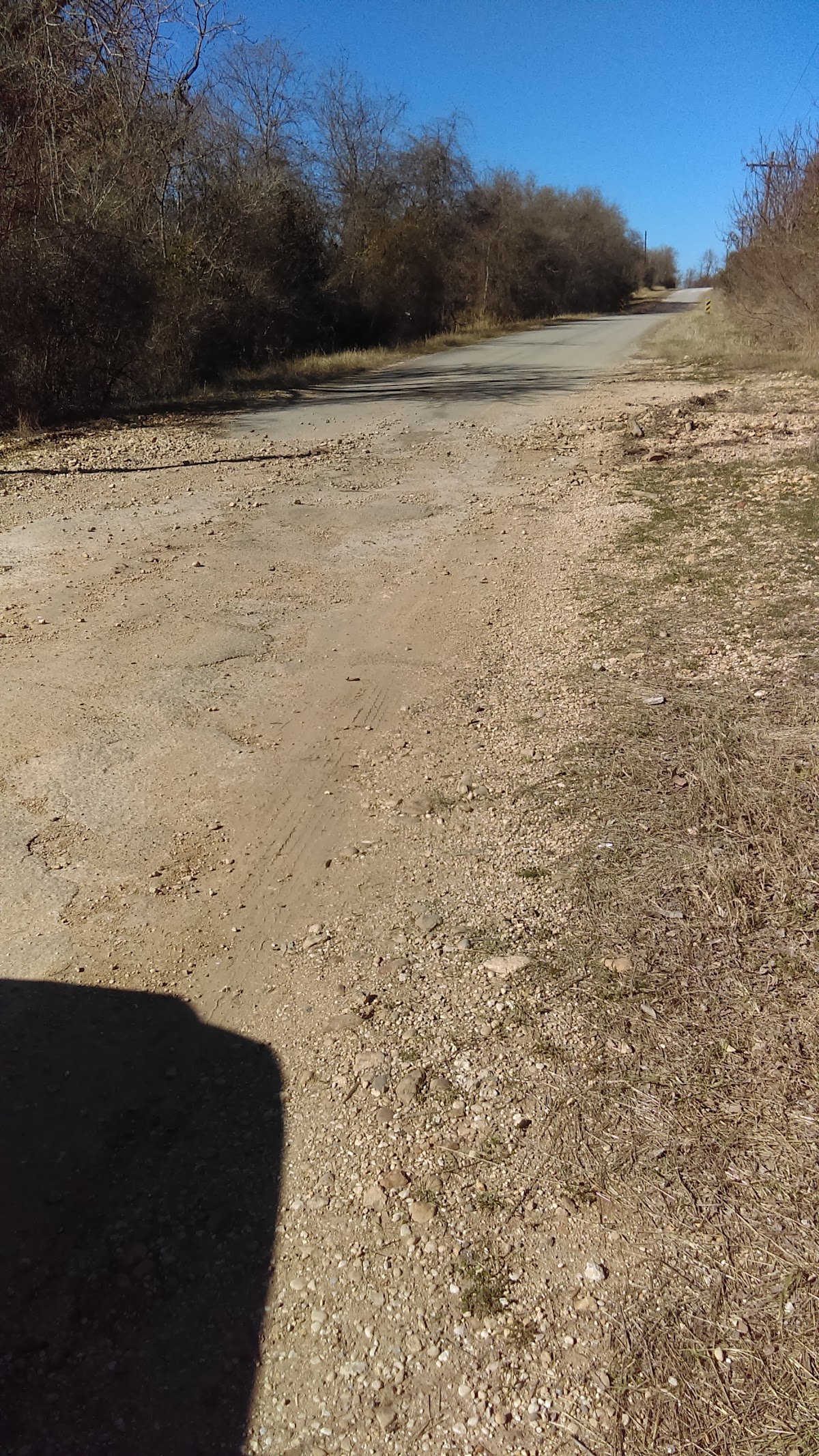 Rural Texas job site with blue sky — typical Meitler Plumbing outdoor work area